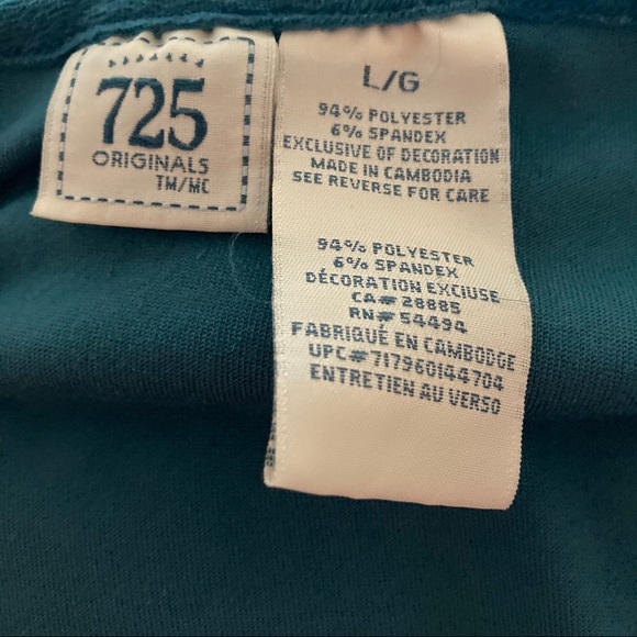 Peacock blue crushed velvet tank top - Picture 5 of 6